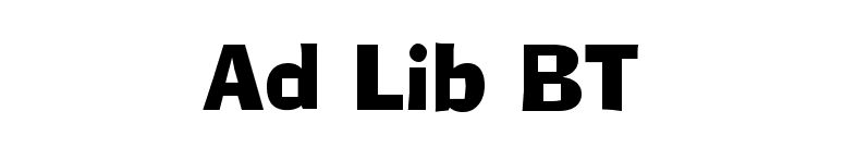 Ad Lib BT font preview