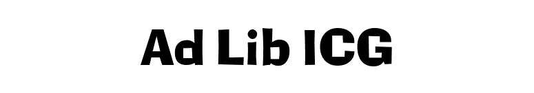 Ad Lib ICG font preview