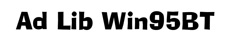 Ad Lib Win95BT font preview