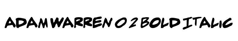 adam warren 0.2 Bold Italic font preview