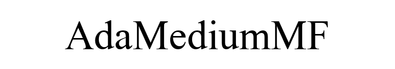 AdaMediumMF font preview