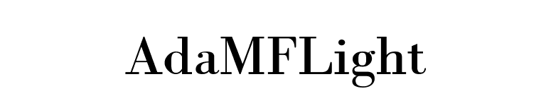 AdaMFLight font preview