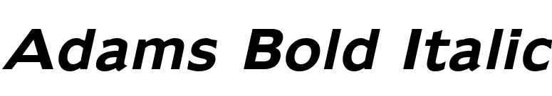 Adams Bold Italic font preview
