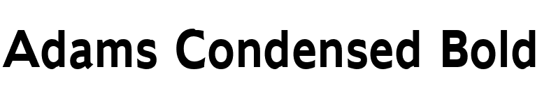 Adams Condensed Bold font preview