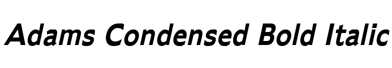 Adams Condensed Bold Italic font preview