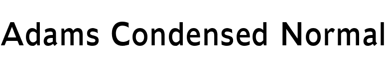 Adams Condensed Normal font preview