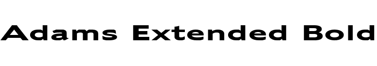 Adams Extended Bold font preview