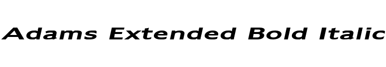 Adams Extended Bold Italic font preview