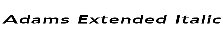 Adams Extended Italic font preview