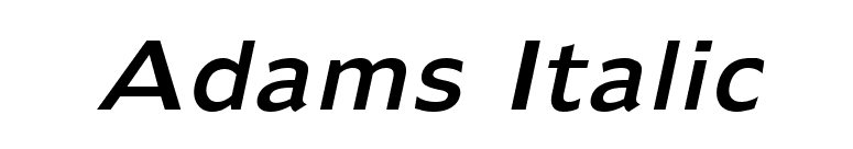 Adams Italic font preview