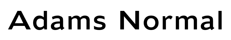 Adams Normal font preview
