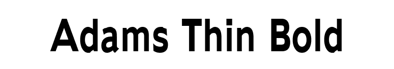 Adams Thin Bold font preview
