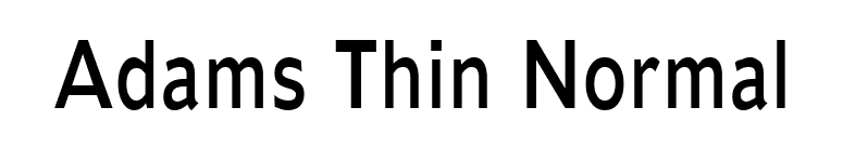 Adams Thin Normal font preview