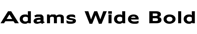 Adams Wide Bold font preview