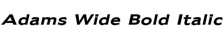 Adams Wide Bold Italic font preview