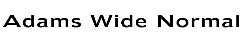Adams Wide Normal font preview