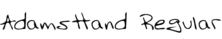 AdamsHand Regular font preview