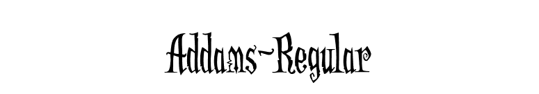 Addams-Regular font preview