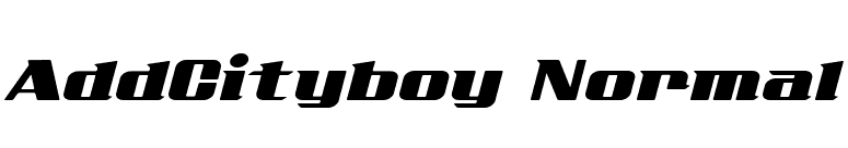 AddCityboy Normal font preview