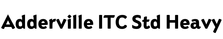 Adderville ITC Std Heavy font preview