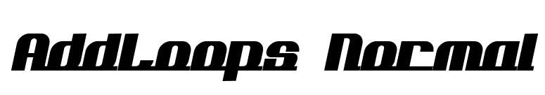 AddLoops Normal font preview