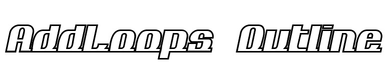 AddLoops Outline font preview