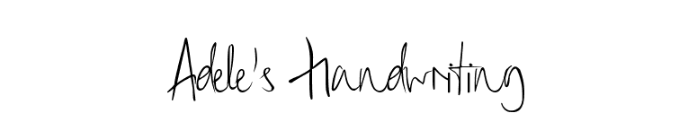 Adele's Handwriting font preview