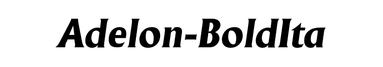 Adelon-BoldIta font preview