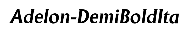 Adelon-DemiBoldIta font preview