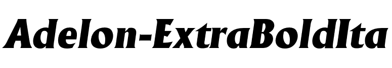Adelon-ExtraBoldIta font preview