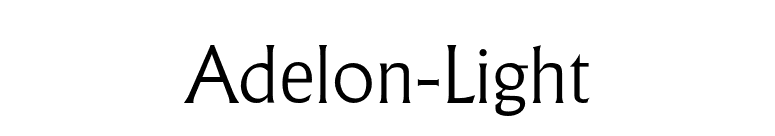 Adelon-Light font preview