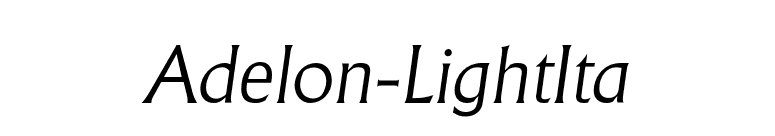 Adelon-LightIta font preview