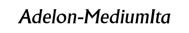 Adelon-MediumIta font preview