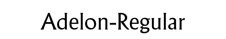 Adelon-Regular font preview