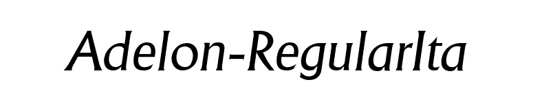 Adelon-RegularIta font preview