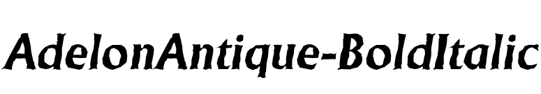 AdelonAntique-BoldItalic font preview