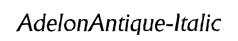 AdelonAntique-Italic font preview