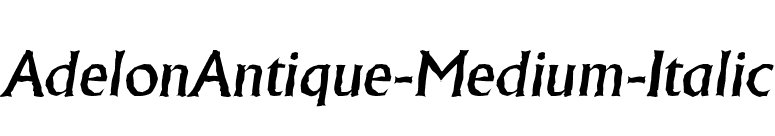 AdelonAntique-Medium-Italic font preview