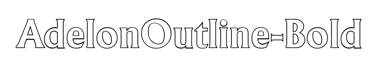 AdelonOutline-Bold font preview