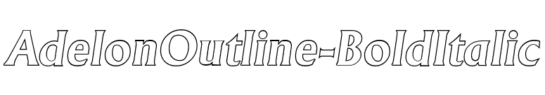 AdelonOutline-BoldItalic font preview