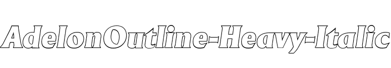 AdelonOutline-Heavy-Italic font preview