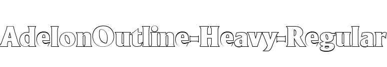 AdelonOutline-Heavy-Regular font preview