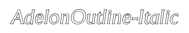 AdelonOutline-Italic font preview