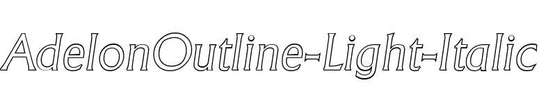 AdelonOutline-Light-Italic font preview