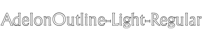 AdelonOutline-Light-Regular font preview