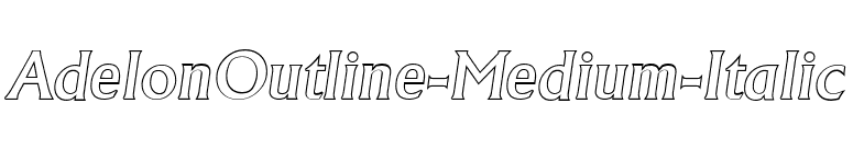 AdelonOutline-Medium-Italic font preview