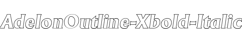 AdelonOutline-Xbold-Italic font preview