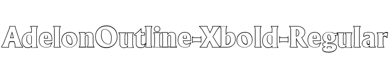 AdelonOutline-Xbold-Regular font preview