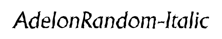 AdelonRandom-Italic font preview