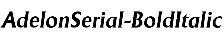 AdelonSerial-BoldItalic font preview